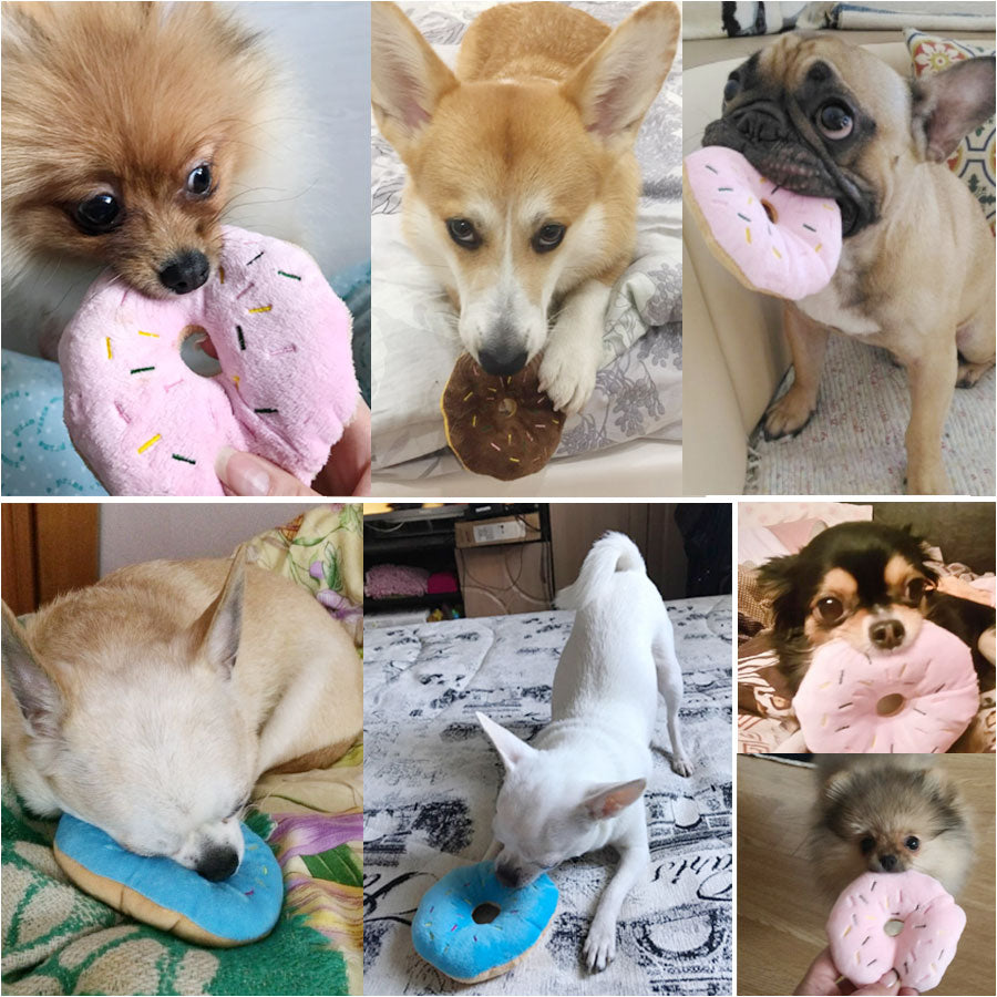 Donut plush vocal pet toy