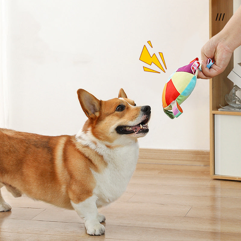 Disques volants pour chiens Jouets en peluche avec son interactif Disques volants pour chiots Résistant aux morsures Pour le dressage des animaux de compagnie