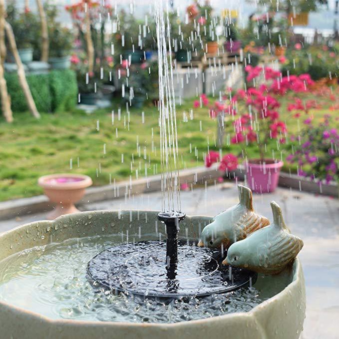 Fuente Solar Exterior Jardín Clásico Redondo