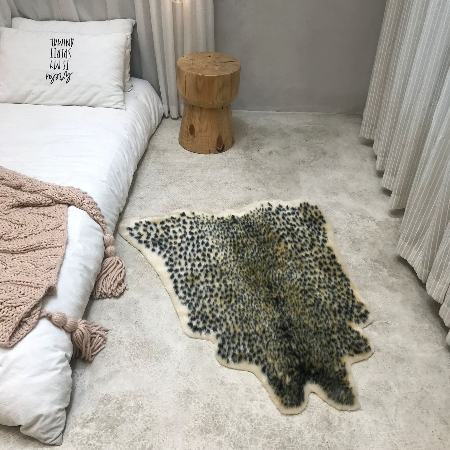 Alfombra del hogar de la sala de estar del dormitorio del estampado animal del estampado de leopardo