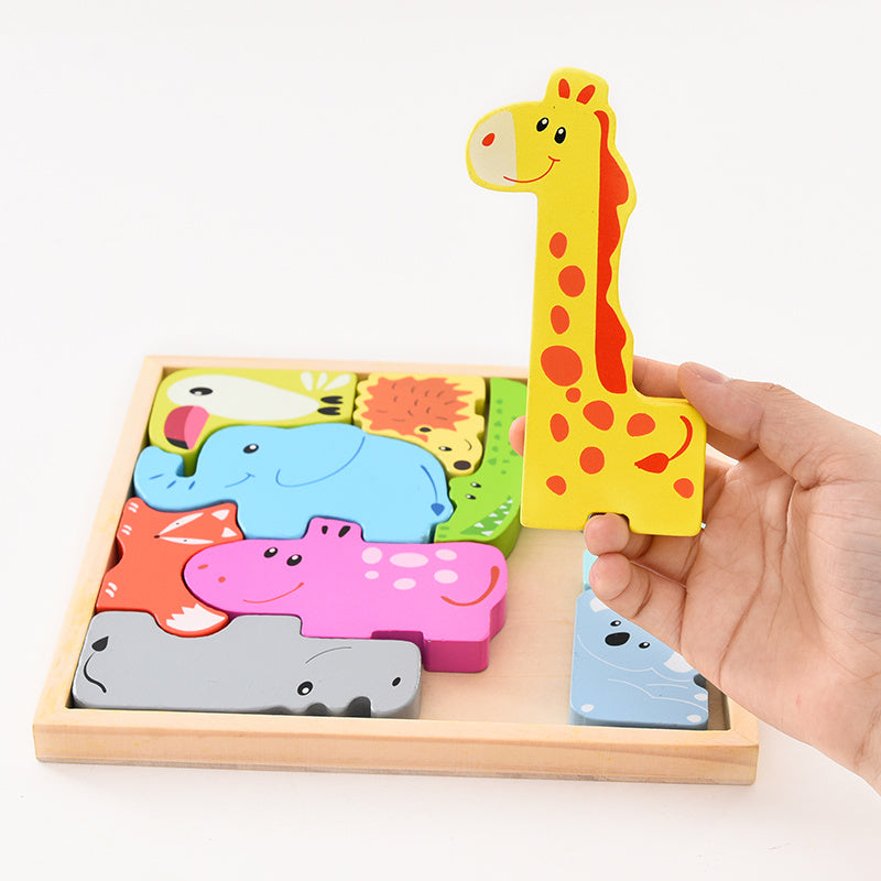 Jouet animal puzzle en bois