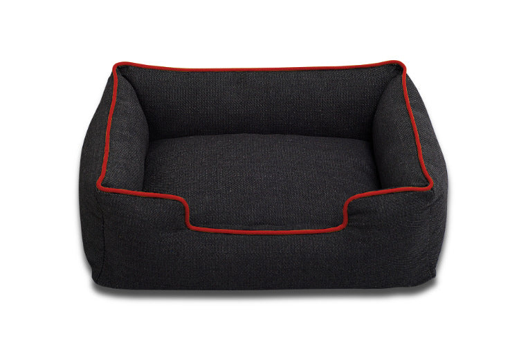 Candy-colored thin bones square denim nest medium and small dog pet kennel