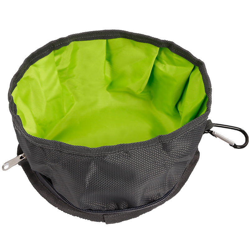 Cuenco para perros plegable portátil, resistente al agua, impermeable, de tela Oxford, fácil de limpiar