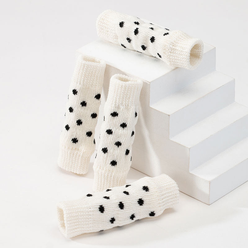 4-Piece Set Of Pet Socks Winter Warmth Pet Dog Leg Socks Puppy Short Boots Dog Front Leg Support Dog Leg Protection Pet Leg Cover Dog Cat Pet Dog Socks Polyester Dog Cat Foot Support