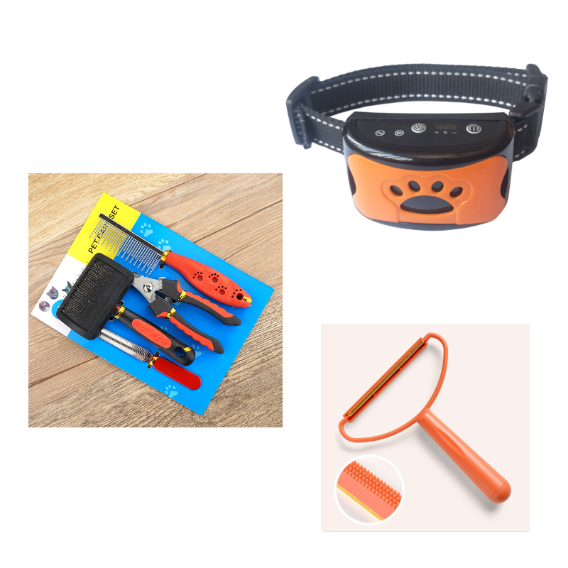 Collar de entrenamiento para perros, eléctrico, resistente al agua, Control remoto, recargable, entrenador para perros, supresor de ladridos con sonido de vibración de choque