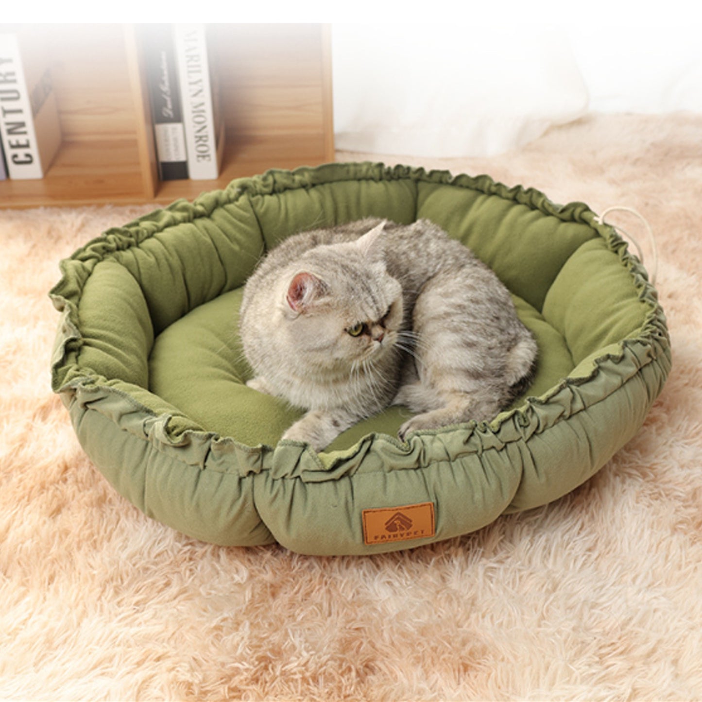 Camas para gatos de interior Lindas camas para gatos con diseño versátil de doble uso, cama reversible con forma de donut para cachorros y gatitos 