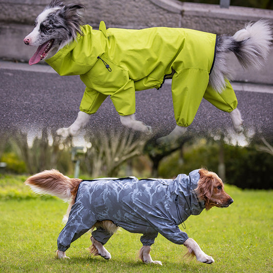 Manteau réfléchissant imperméable d'extérieur pour grands chiens et animaux de compagnie