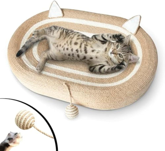 Cama rascadora para gatos 3 en 1, almohadillas rascadoras de sisal para gatos, camas rascadoras para gatos de interior con antideslizante