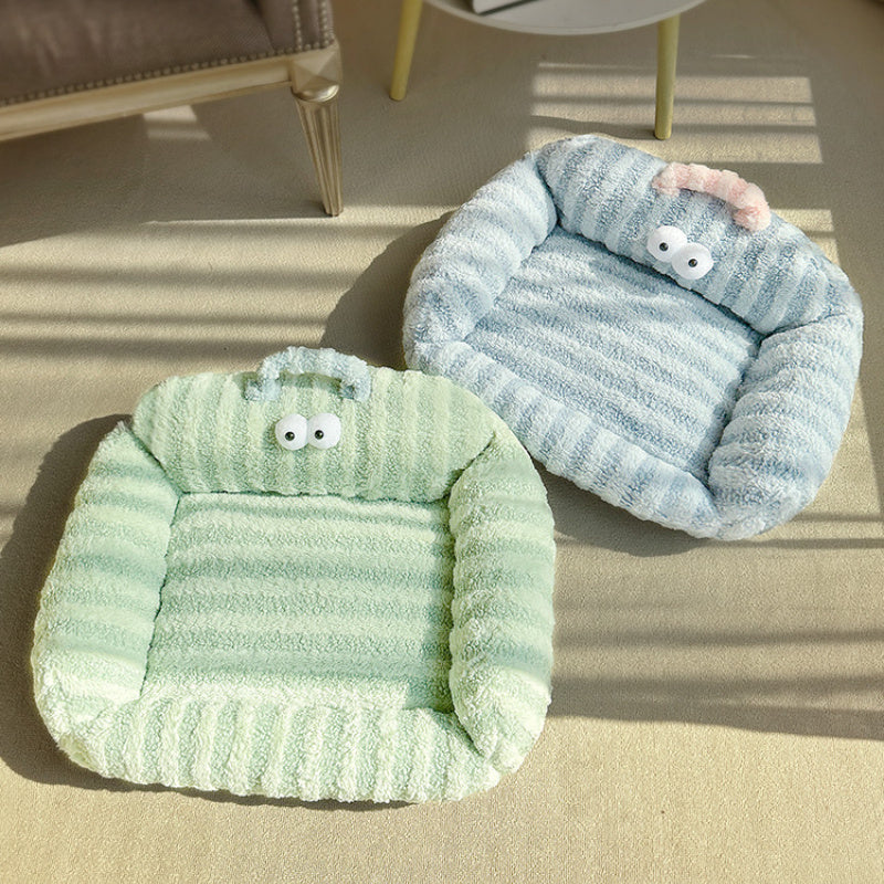 Niche d'hiver pour animaux de compagnie, canapé chaud pour petits et moyens chiens, tapis de couchage, coussin doux, lit spécial pour chiots