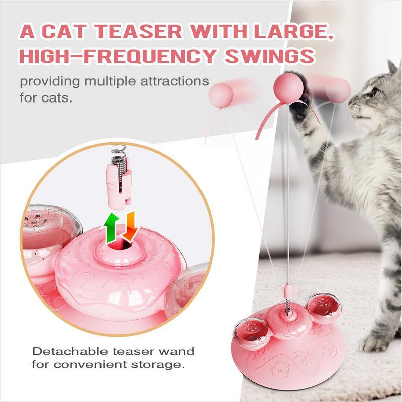 Boule de fourrure de chat mignonne baguette de teaser de chat mignonne produits pour animaux de compagnie jouet de printemps jouets interactifs pour chat avec jouet à gratter à ventouse fournitures pour chat