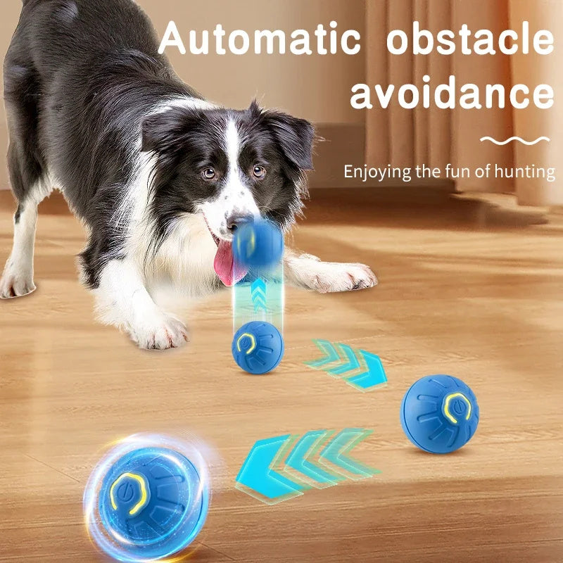 Pelota de juguete para Perro inteligente, juguete interactivo electrónico para mascotas, bola móvil, USB, rebote móvil automático para cachorros, regalo de cumpleaños, producto para gatos