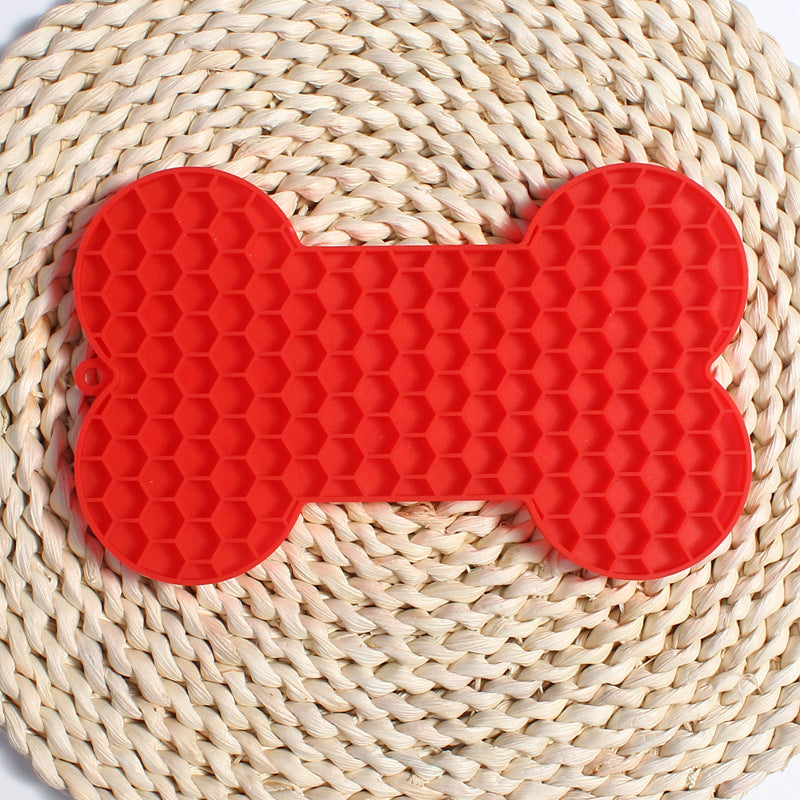 Bone Silicone Licking Dog Slow Food Mat