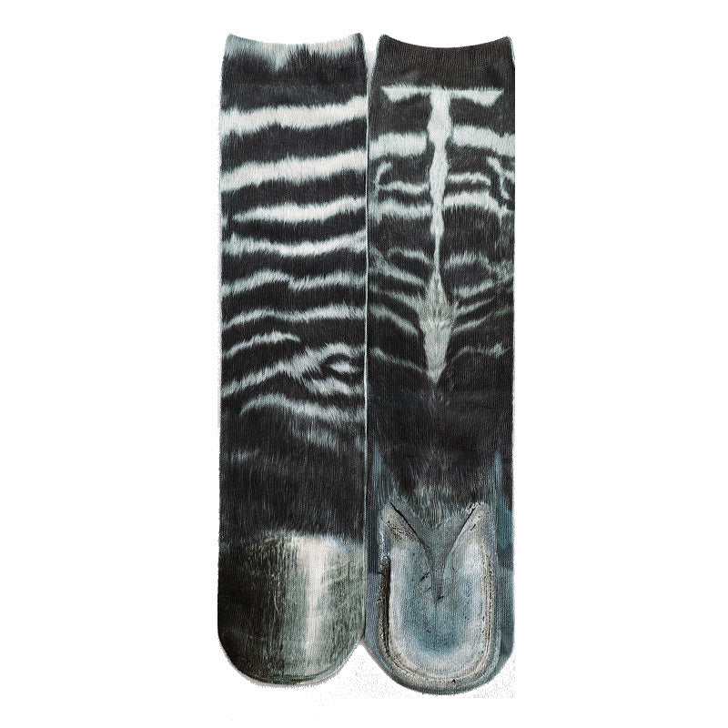 3D animal print socks