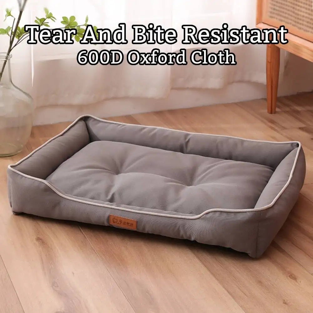 Lit de luxe pour chien résistant aux rayures et à l'usure, coussin imperméable pour animal de compagnie, nid pour chat, coussin doux à rebond élevé, canapé pour chiens