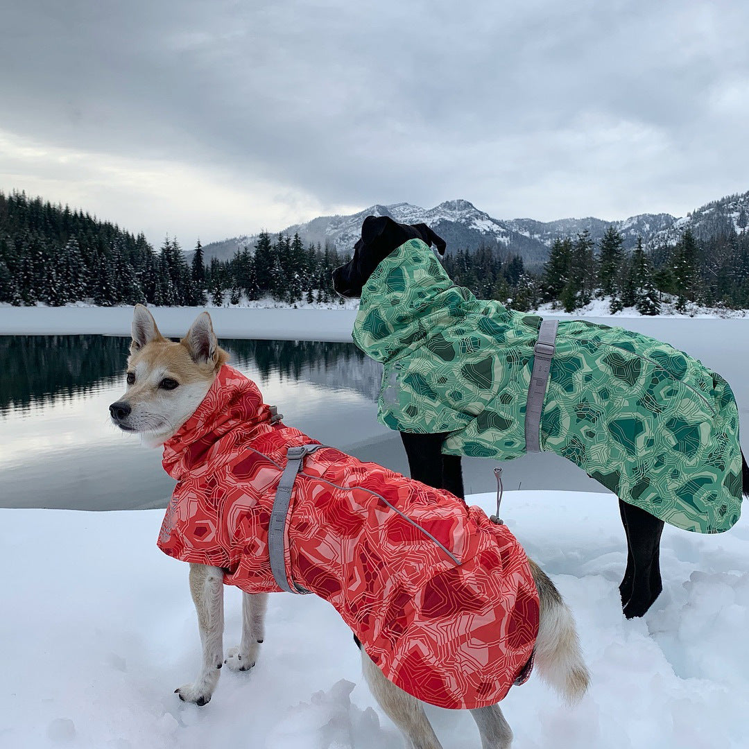 Nuevo Otoño e invierno acolchado nieve cálido impermeable Chaqueta de algodón para perros grandes