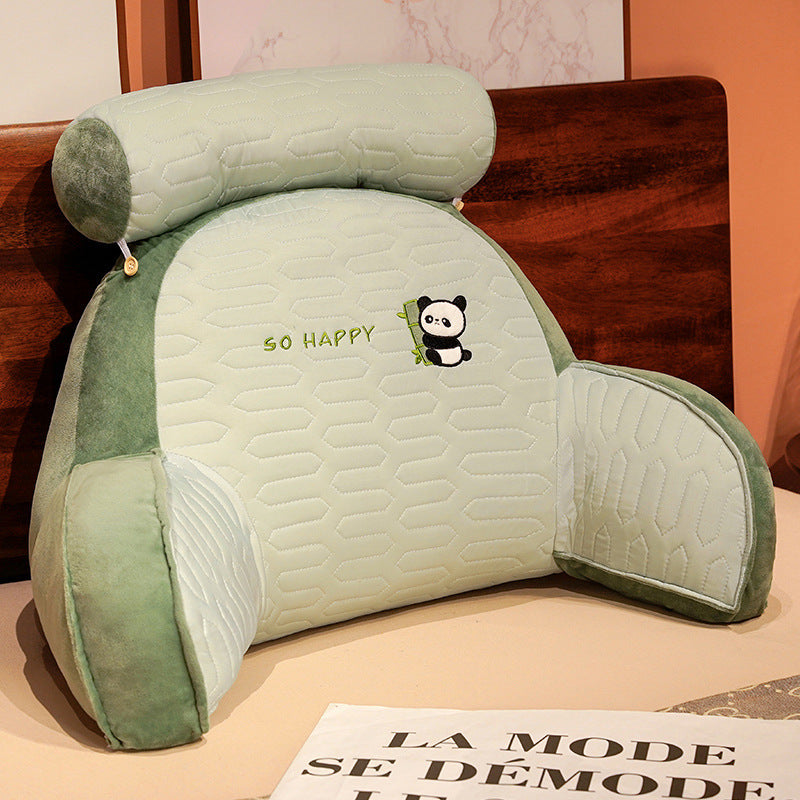 Summer Cartoon Latex Ice Silk Lumbar Support Pillow Cool Feeling Doudou Classroom Long Sitting Waist Support