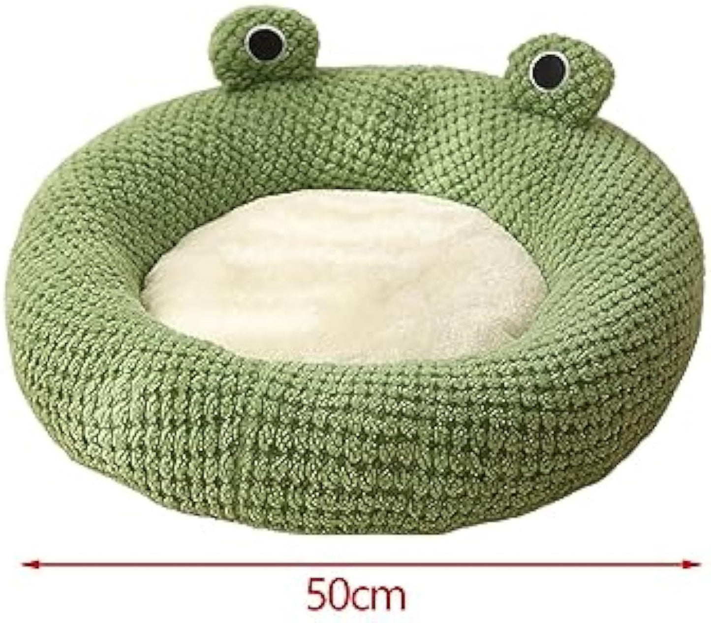 Lit de chat en forme de grenouille de dessin animé, lit de chat confortable d'intérieur pour chats ou petits chiens, chenil mignon pour animal de compagnie, nid de chat pour chiot, chaton, lapin