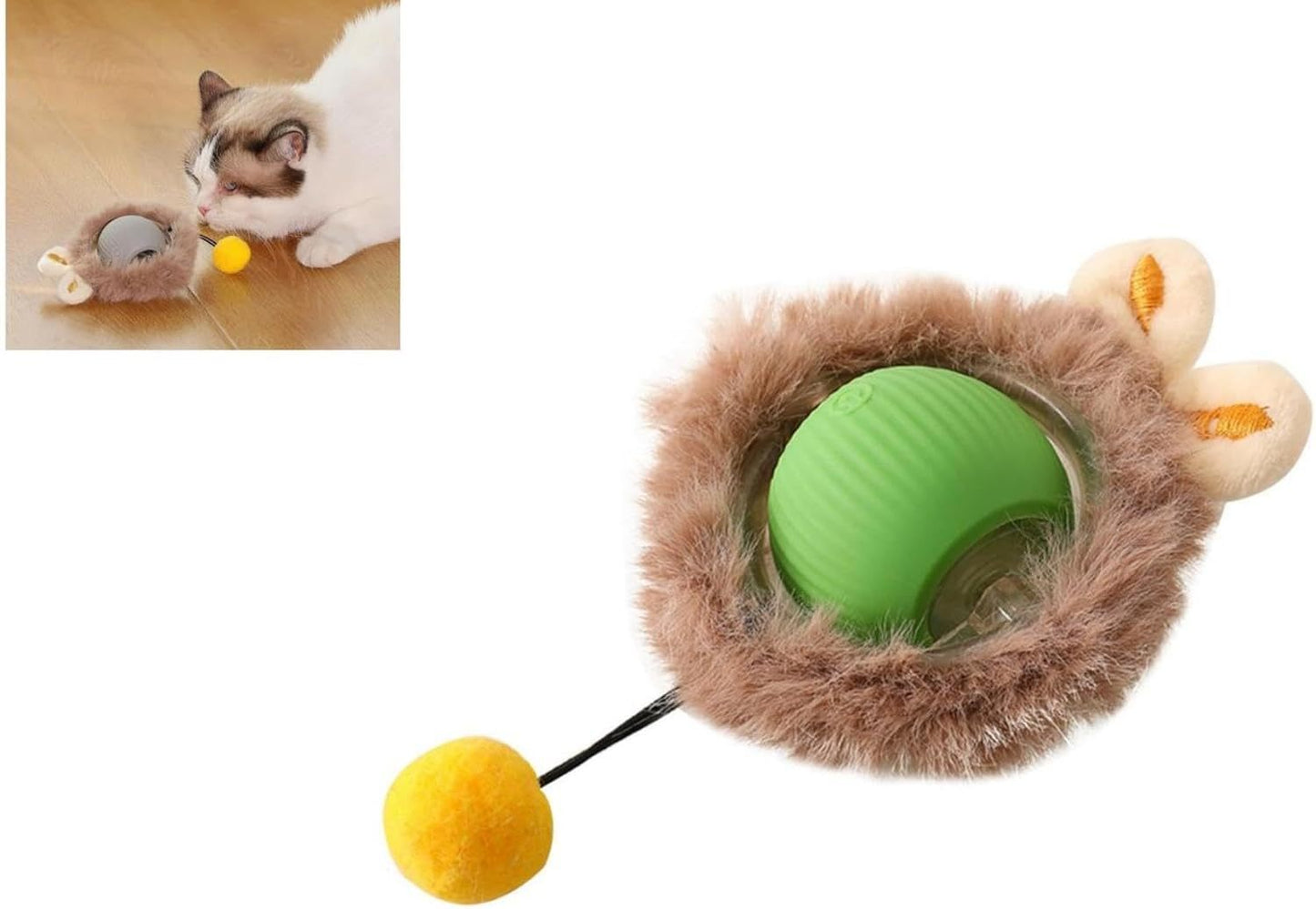 Juguetes interactivos para gatos, pelota rodante para perros, pelota giratoria automática inteligente con cuerda, juguetes interactivos con bolas que se mueven solas para perros grandes y pequeños