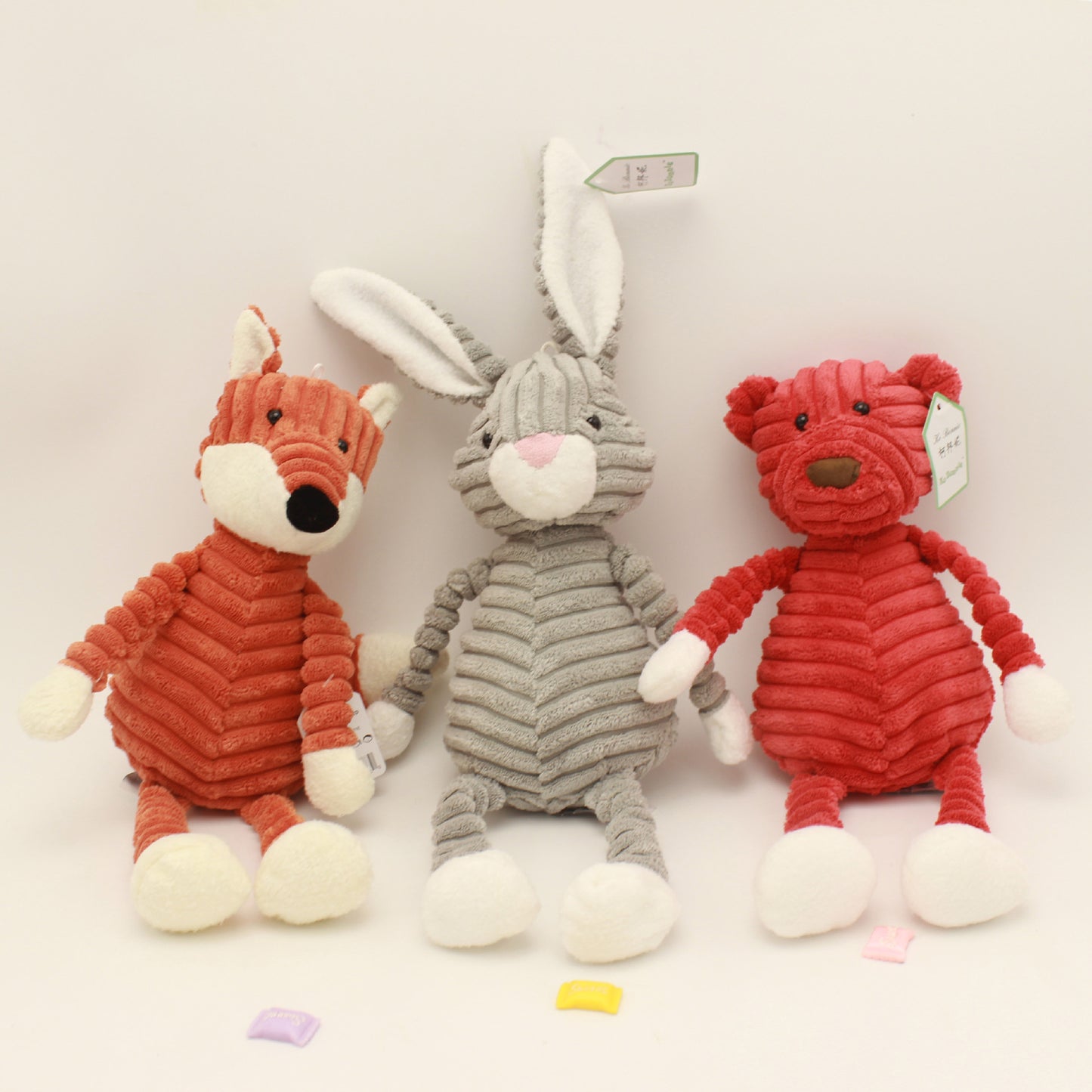 Striped animal plush toy