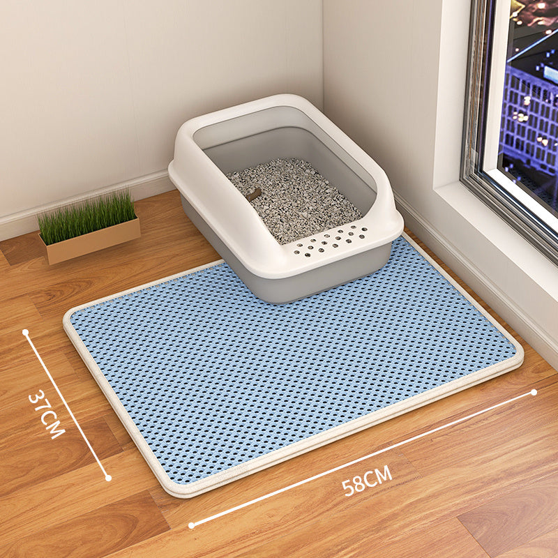 Tapis de litière pour chat double couche imperméable pour piège à urine, tapis de toilette antidérapant facile à nettoyer, tapis à gratter pour chat, grands tapis pour pieds 