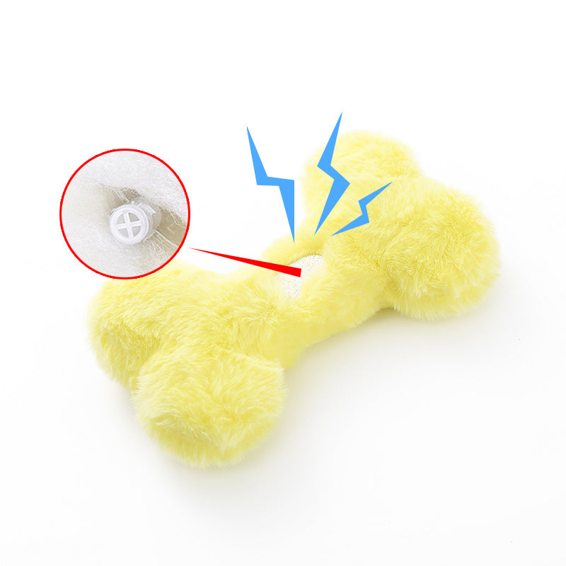 Jouets vocaux en peluche pour chien mignons contenant du BB appelé dents de broyage résistant aux morsures fournitures pour animaux de compagnie 