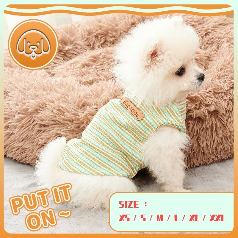 Dog Clothies For Spring Summer Puppy Fashion Pet Outfit Dog Cooling Vest Small Medium Dogs Cotton Tshirt For Chihuahua York