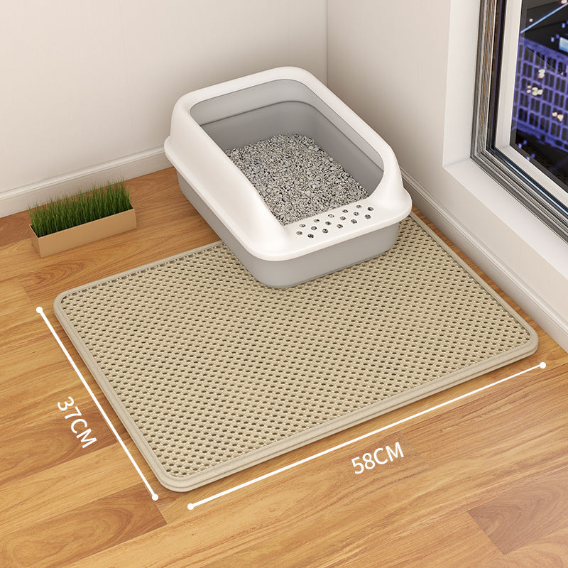 Tapis de litière pour chat double couche imperméable pour piège à urine, tapis de toilette antidérapant facile à nettoyer, tapis à gratter pour chat, grands tapis pour pieds 