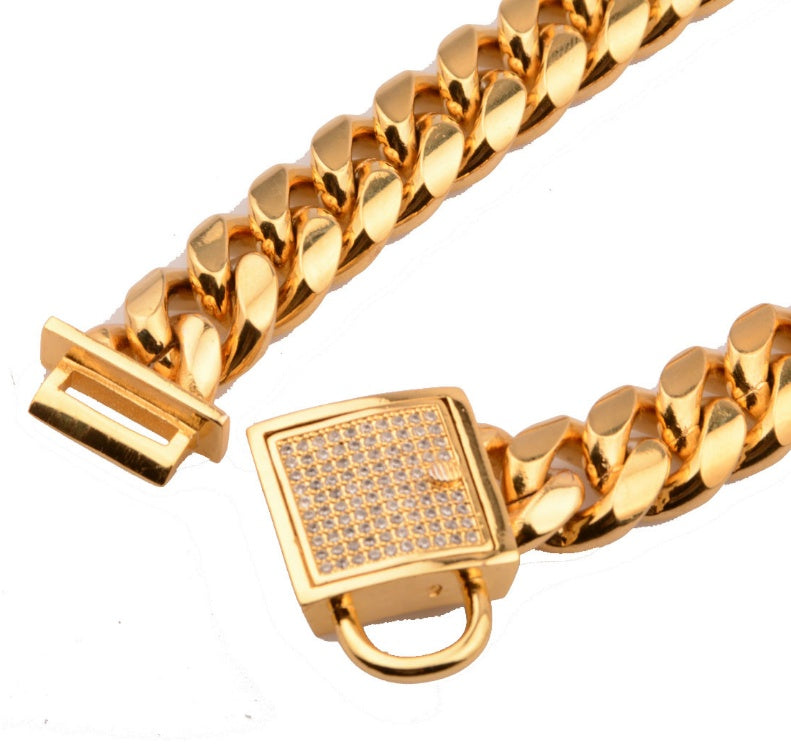 Stainless steel titanium steel gold encryption chain