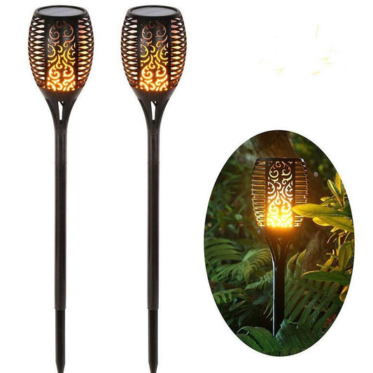 Llama Solar parpadeante luz Led de jardín Ip65 luz Solar de antorcha Tiki para exteriores focos decoración de paisaje lámpara Led