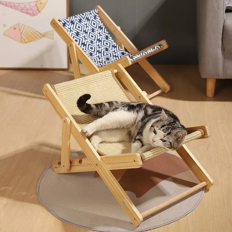 Solid Wood Cat Climbing Frame Recliner Four Seasons Universal