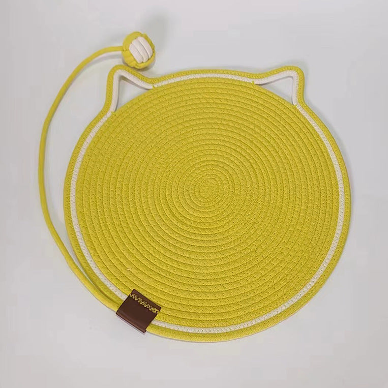 Woven Cotton Cord Cat Scratching Pad Self-hi Ball Integrated