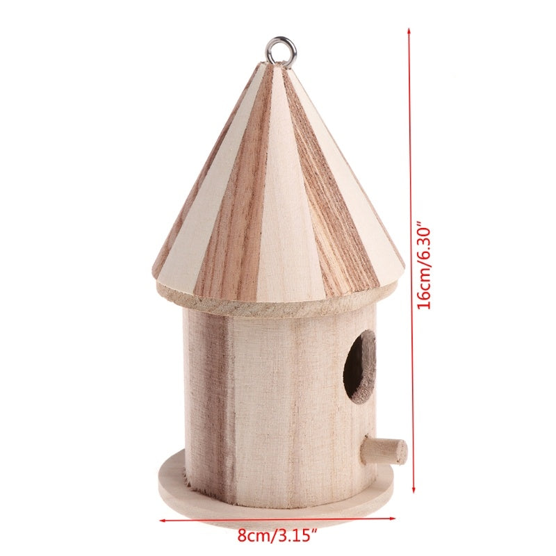 Wooden outdoor bird nest