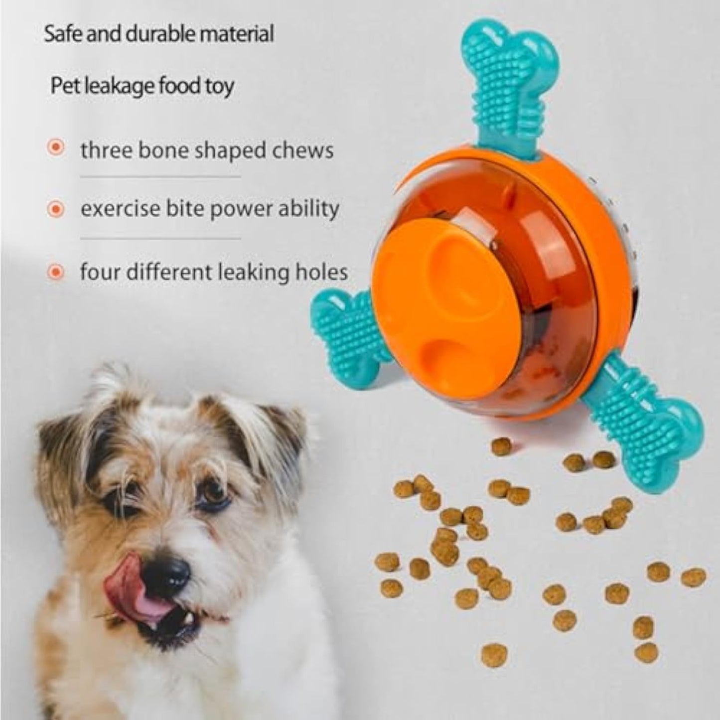 Juguete masticable interactivo para cachorros, estimulación mental, enriquecimiento, entrenamiento y dispensador de golosinas lentas con huesos de goma para perros pequeños y medianos que mejora la digestión de los cachorros