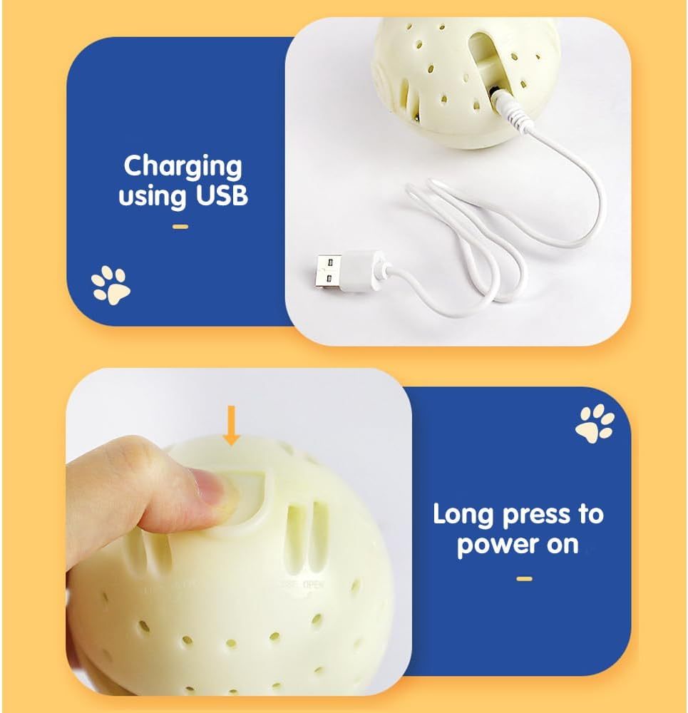 Jouet en peluche actif et mobile pour animaux de compagnie avec sons Jouets interactifs pour chiens Jouet couineur rechargeable pour chien Jouets pour chiots pour les occuper Pour les chiens ennuyés Jouets à mâcher pour chiots pour la dentition