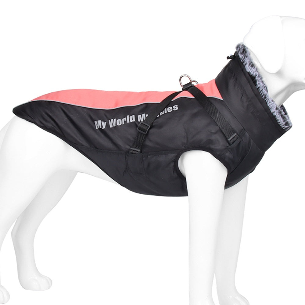 Veste chaude et imperméable réfléchissante pour gros chien, vêtements pour animaux de compagnie