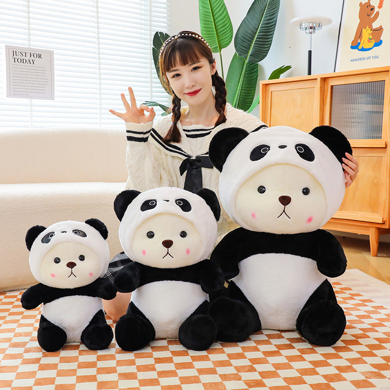 Muñeco de peluche gigante de panda transformable en osito de peluche