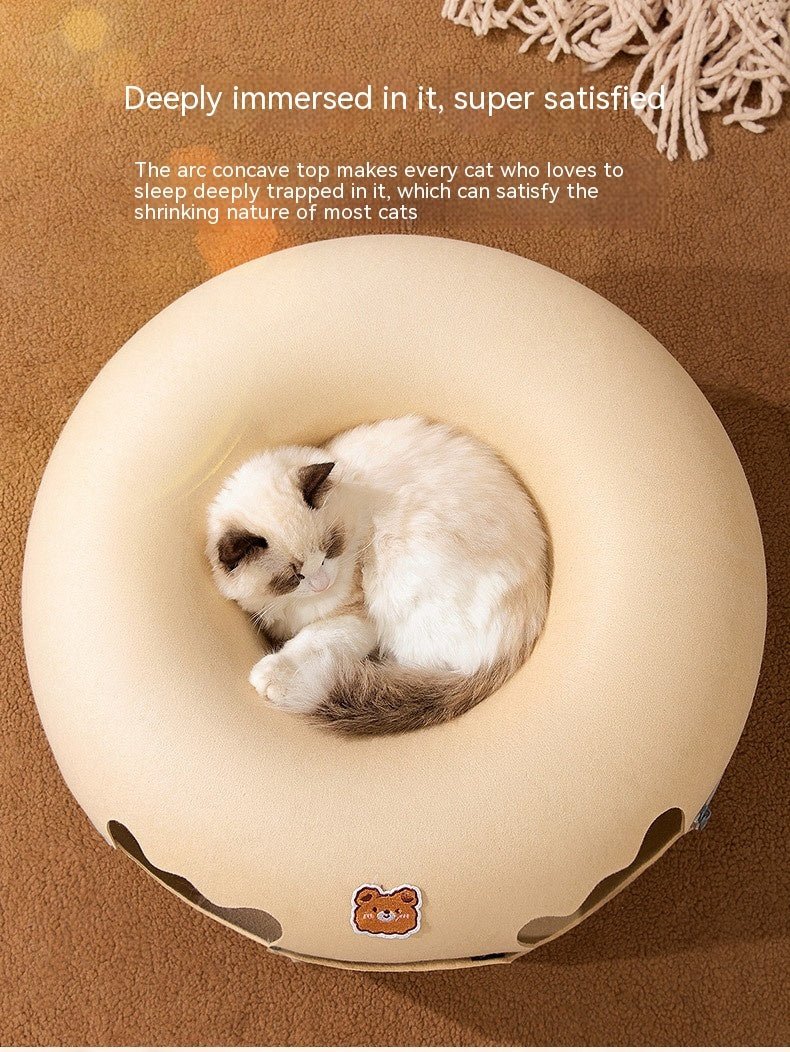 Animal-shaped Felt Zipper Cat Nest