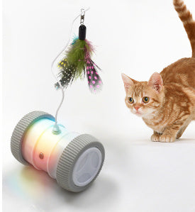 Automatic Cat Teasing Toy Roller Pet Glow