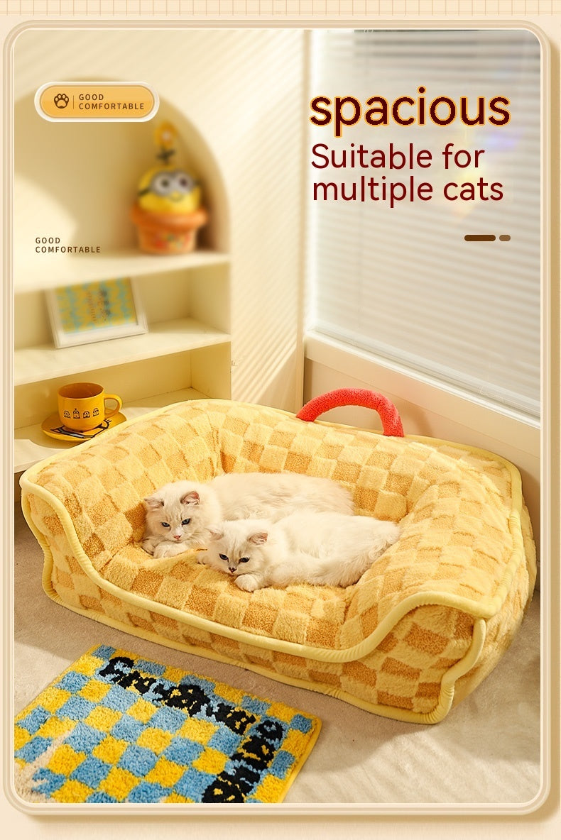 Cat Nest Winter Warm Pet Bed Removable And Washable