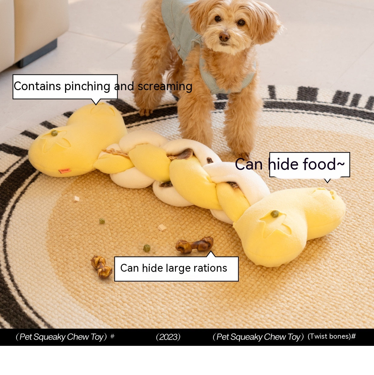 Twist Food Theme Bite-resistant Smelling Toy Dog