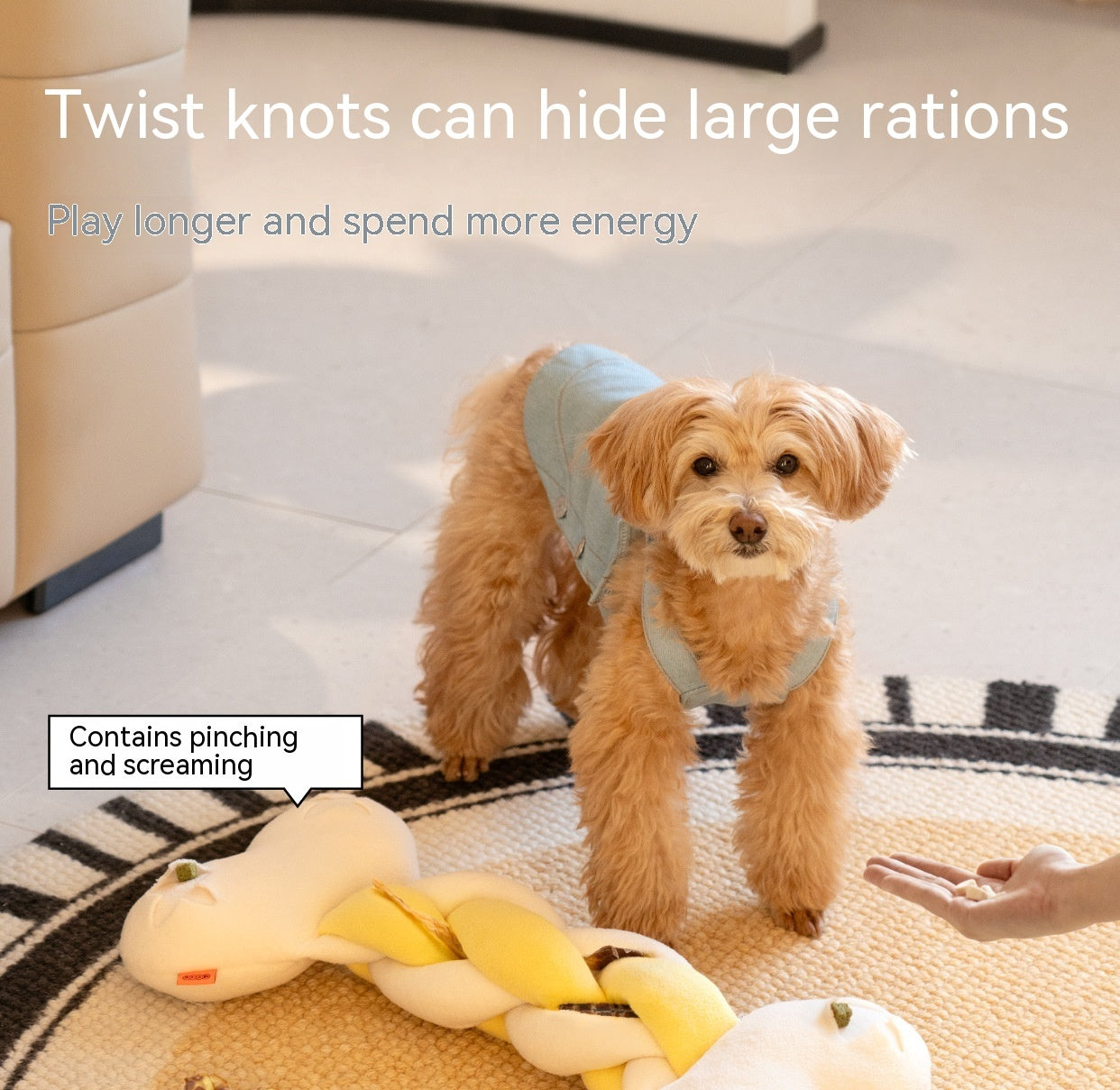 Twist Food Theme Bite-resistant Smelling Toy Dog