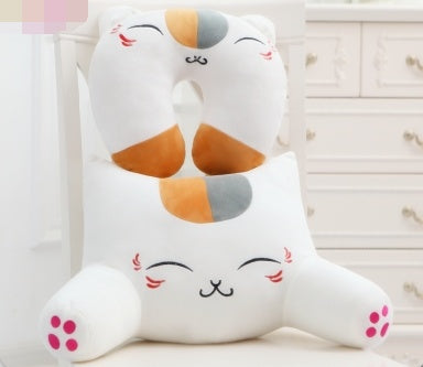 Cojín de gato, cojín de cama, cojín de espalda, lindo cojín de cintura, almohada de sofá de oficina, cojín lumbar, almohada de coche 