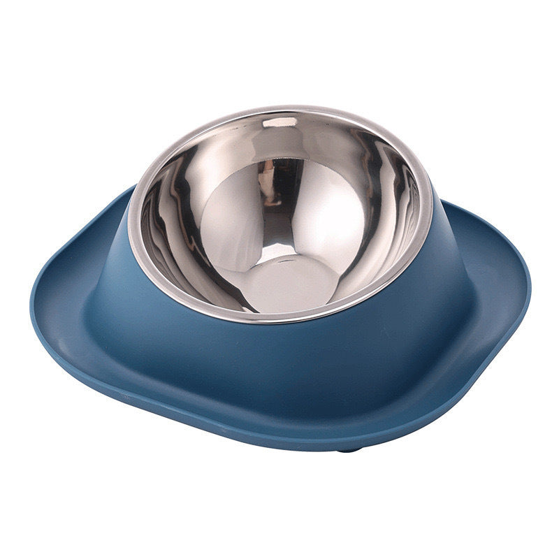 Anti-ant Cat Bowl Stainless Steel Oblique Mouth Anti-leakage Cat Food Holder Anti-tumble Pet Supplies