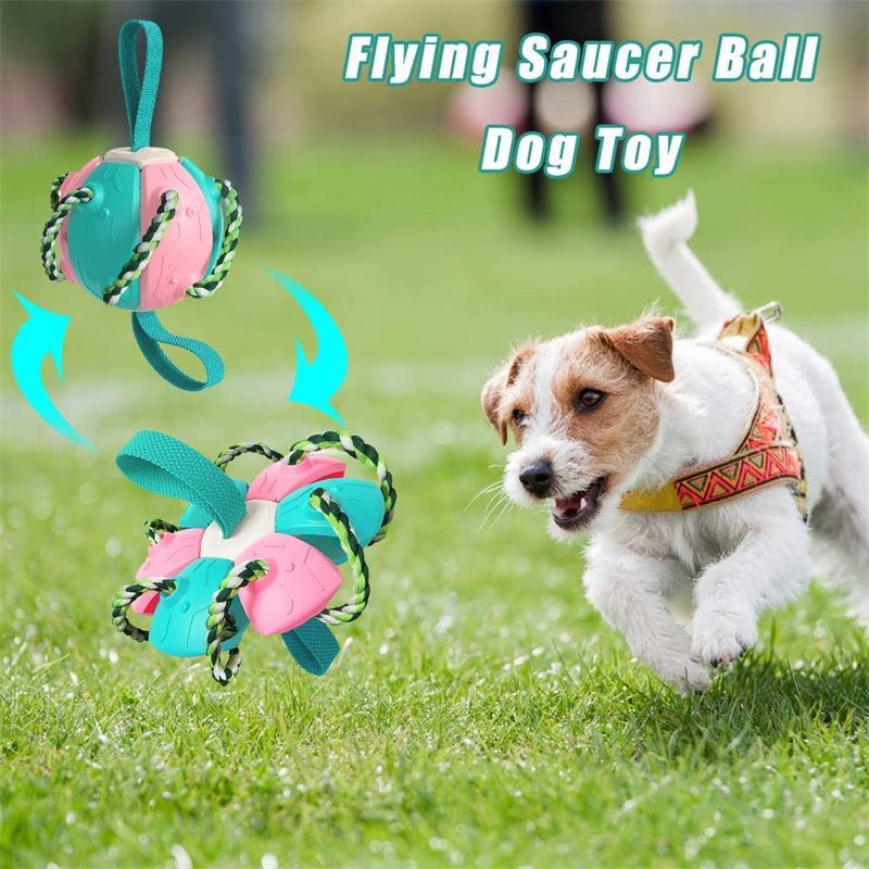 Balón de fútbol interactivo para perros con pestañas, juguete de entrenamiento inflado, pelotas de Border Collie para exteriores, productos para mascotas