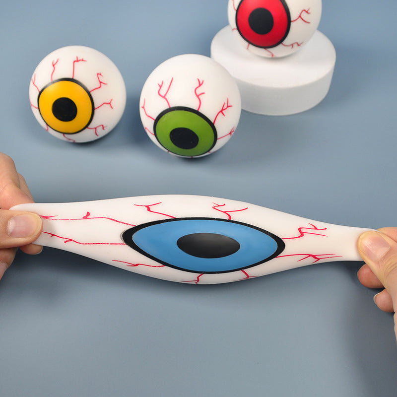 Juguete antiestrés con forma de pelota para apretar con ojos de terror