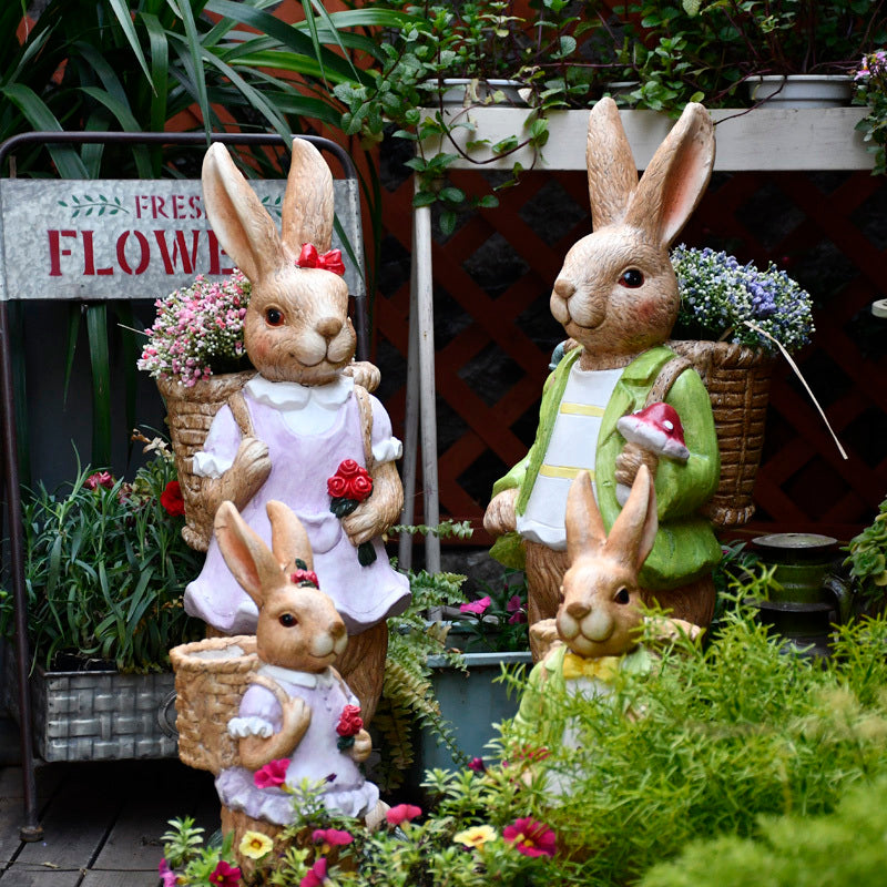 Animal Flower Pot Decoration Rabbit Creative Cute