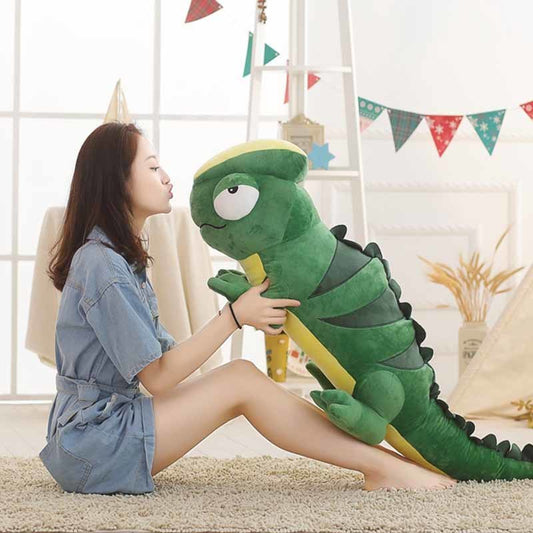 1 pc 100 cm Simulation caméléon poupée jouets en peluche simulation animal personnalité ornement coussins délicat drôle jouet cadeau d'anniversaire 