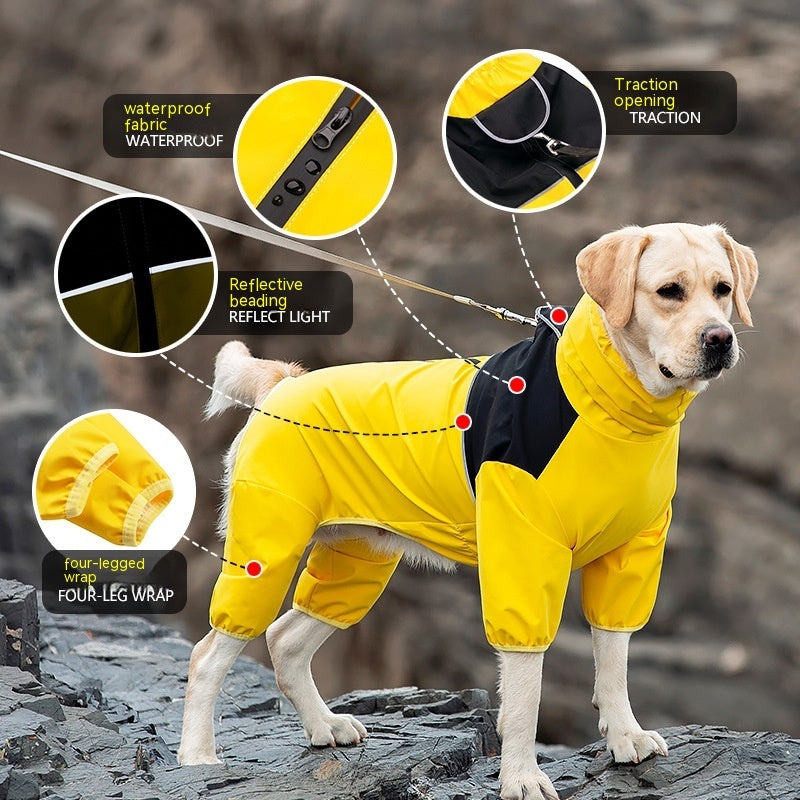 Chaqueta Shell Ropa para perros todo incluido de cuatro patas impermeable a prueba de viento