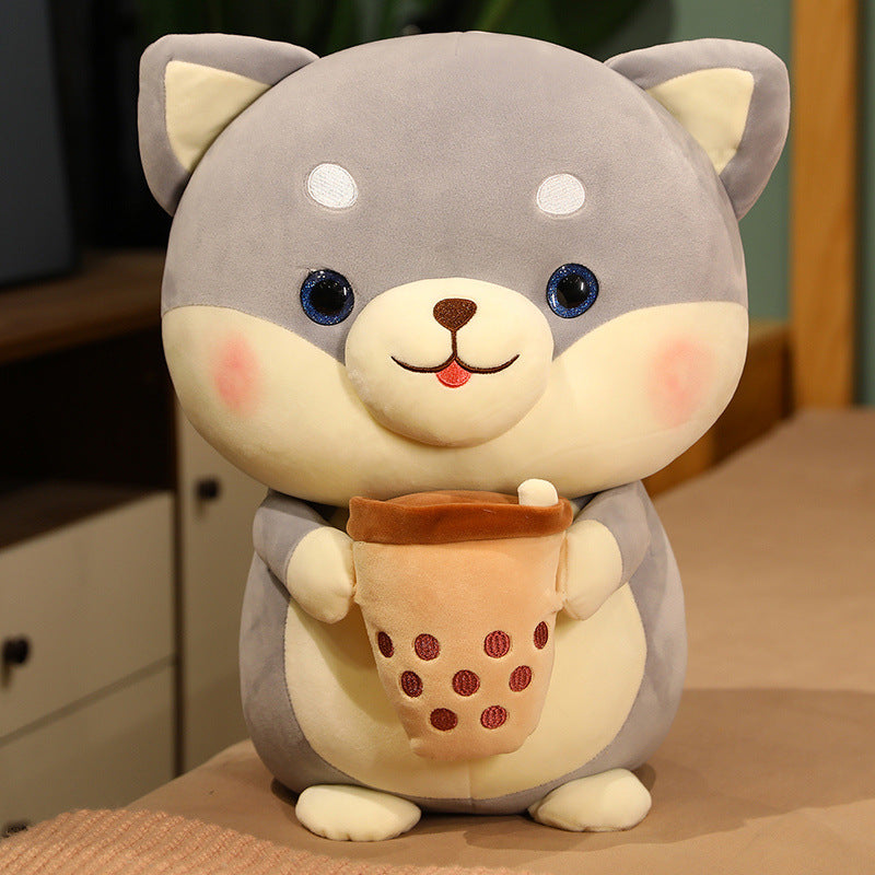 Cute Dog Milk Tea Cup Plush Toy