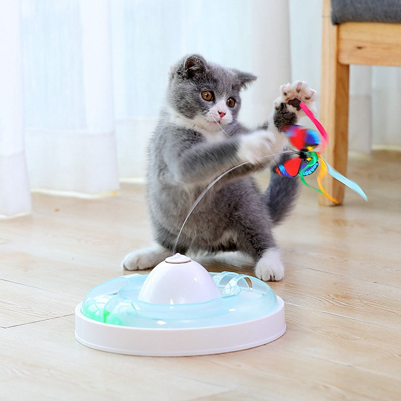 Jouet papillon drôle, bâton de chat, plateau tournant pour chat